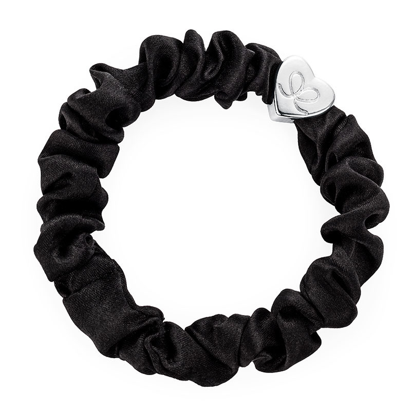 By Eloise Bangle Band - Black Silk Scrunchie